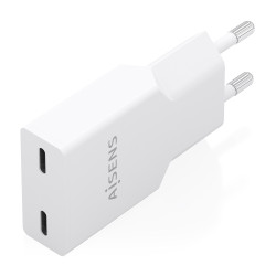 AISENS A110-1003 Cargador Ultra Delgado GaN 30W, 2xUSB-C PD3.0, Blanco, Interior, Corriente alterna, Blanco 2