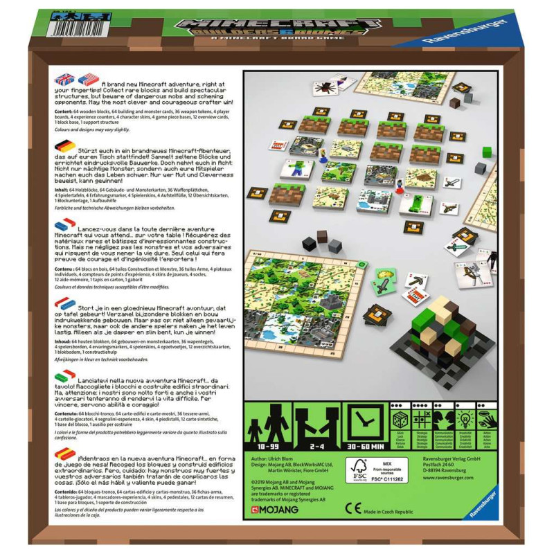 Ravensburger 26132 Minecraft Builders & Biomes, Juego de mesa, Juego de fichas, 10 año(s), 30 min, Juego familiar