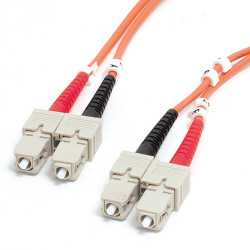 StarTech.com FIBSCSC2 Cable de Fibra Óptica Multimodo SC a SC OM1 de 2m - 62,5/125 - para Redes de 10G - LSZH, 2 m, OM1, SC, SC