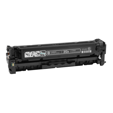 HP CF380X Cartucho de tóner de alta capacidad 312X negro para LaserJet, 4400 páginas, Negro, 1 pieza(s)