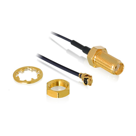 DeLOCK 88824 88824, 0,35 m, MHF (I-PEX), RF SMA, Negro