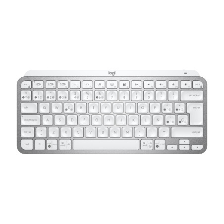 Logitech 920-010491 MX Keys Mini, Mini, Inalámbrico, RF Wireless + Bluetooth, QWERTY, LED, Gris