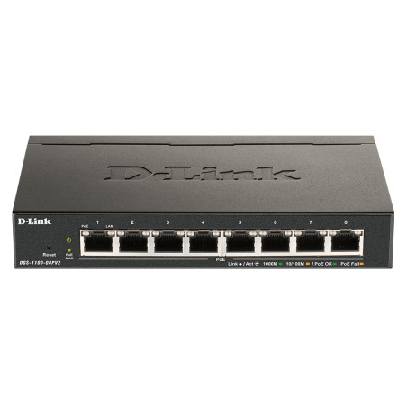 D-Link DGS-1100-08PV2 DGS-1100-08PV2/B, Gestionado, L2/L3, Gigabit Ethernet (10/100/1000), Bidireccional completo (Full