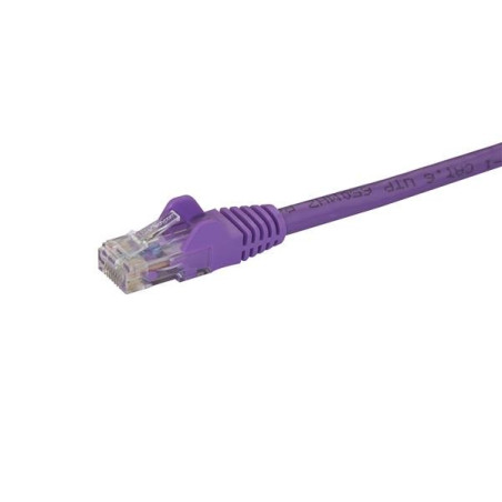 StarTech.com N6PATC50CMPL Cable de Red de 0,5m Púrpura Cat6 UTP Ethernet Gigabit RJ45 sin Enganches, 0,5 m, Cat6, U/UTP (UTP),