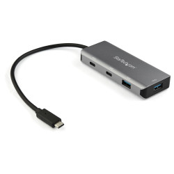 StarTech.com HB31C2A2CB Hub USB C de 4 puertos - 2x USB A y 2x USB C - Concentrador USB Tipo C 3.2 Gen 2 SuperSpeed de 10Gbps