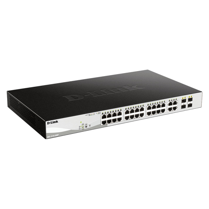 D-Link DGS-1210-28P DGS-1210-28P, Gestionado, L2, Gigabit Ethernet (10/100/1000), Energía sobre Ethernet (PoE), Montaje en