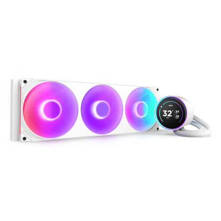 NZXT RL-KR42E-W2 Kraken Elite 420 RGB, Sistema de refrigeración líquida todo en uno, 14 cm, Blanco
