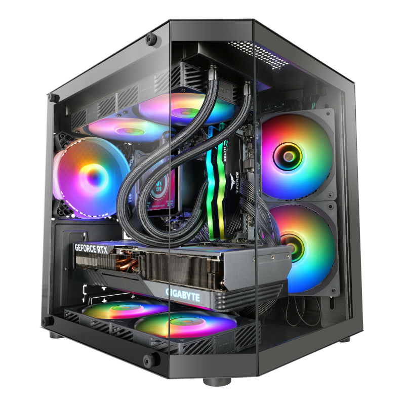 Mars Gaming MC3TLITE MC-3TLITE, Mini Tower, PC, Negro, micro ATX, Mini-ITX, Juego, Multi