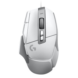 Logitech G 910-006147 G502 X, mano derecha, Óptico, USB tipo A, 25600 DPI, Blanco