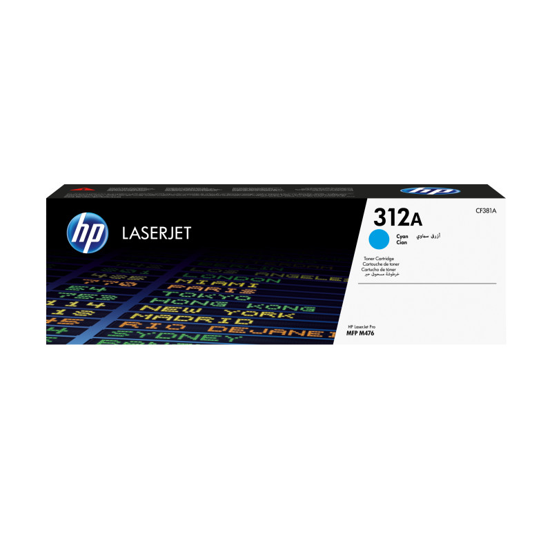 HP CF381A Cartucho de tóner 312A cian para LaserJet, 2700 páginas, Cian
