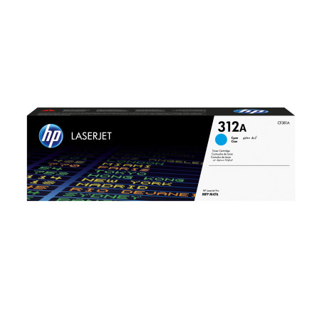 HP CF381A Cartucho de tóner 312A cian para LaserJet, 2700 páginas, Cian