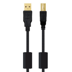 Nanocable 10.01.1203 10.01.1203, 3 m, USB A, USB B, USB 2.0, Macho/Macho, Negro 2