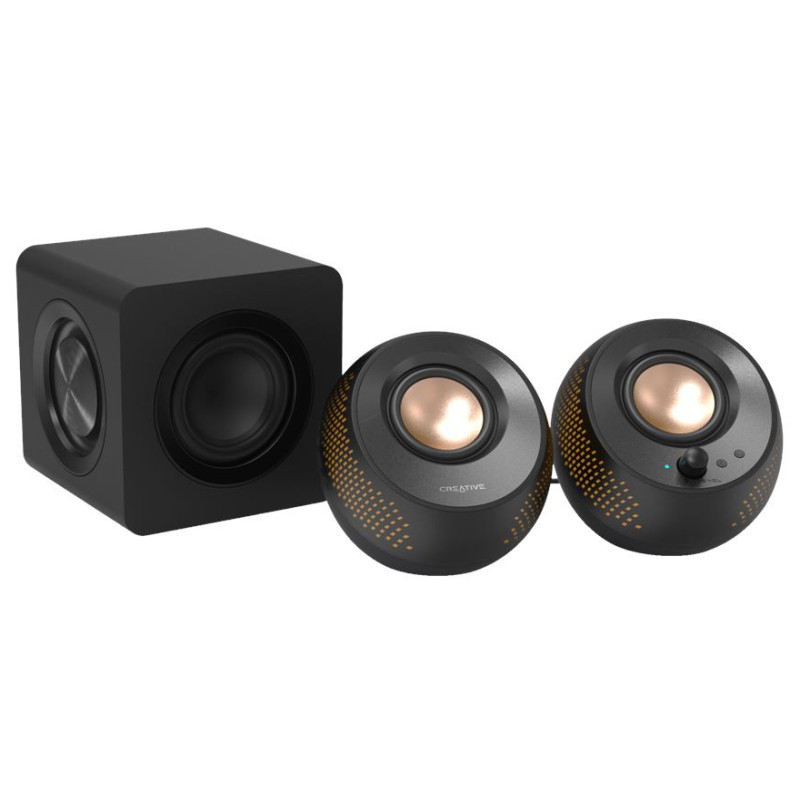 Creative Labs 51MF0495AA000 Creative Pebble X Plus, 2.1 canales, 30 W, Universal, Negro, 60 W, 93 dB