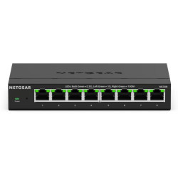 NETGEAR MS308-100EUS MS308, No administrado, 2.5G Ethernet (100/1000/2500), Bidireccional completo (Full duplex), Montaje de 2