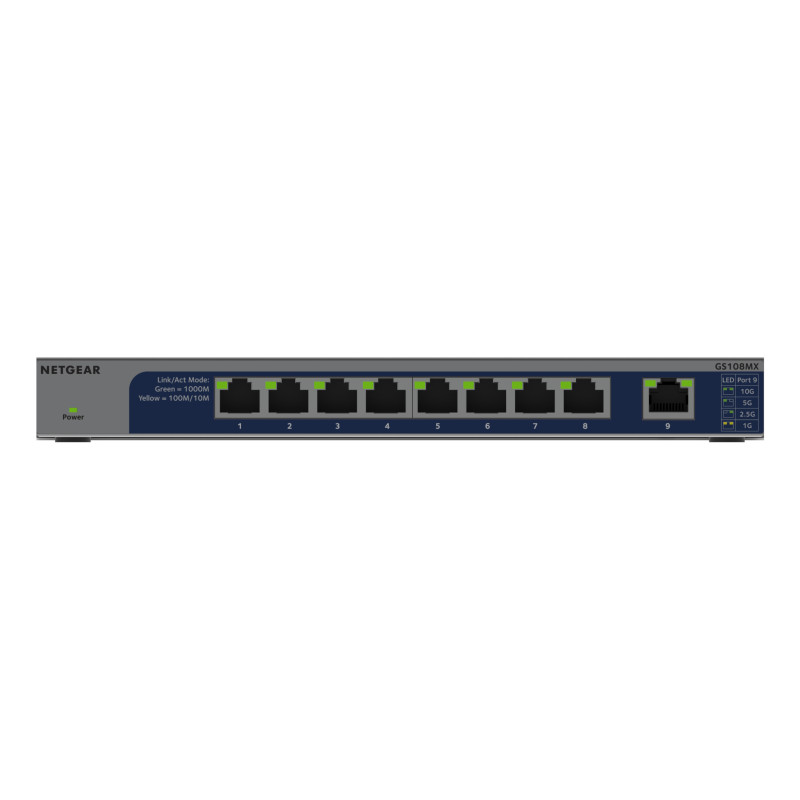 NETGEAR GS108MX-100EUS GS108MX-100EUS, No administrado, L2, Gigabit Ethernet (10/100/1000), Bidireccional completo (Full