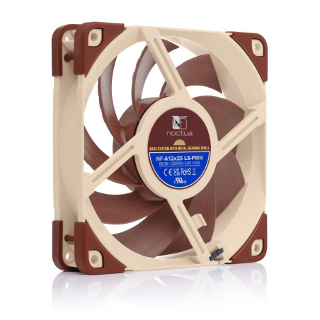 Noctua NF-A12X25 LS-PWM NF-A12x25, Ventilador, 12 cm, 450 RPM, 1200 RPM, 55,7 m³/h, Beige, Marrón
