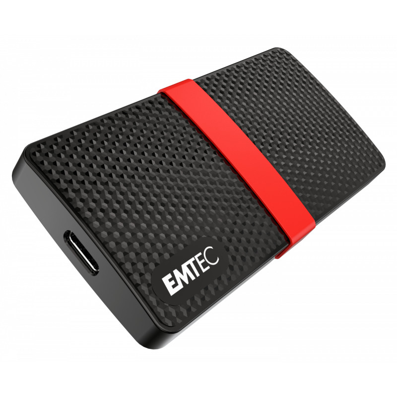 Emtec ECSSD1TX200 X200, 1 TB, USB Tipo C, 3.2 Gen 1 (3.1 Gen 1), 450 MB/s, Negro, Rojo