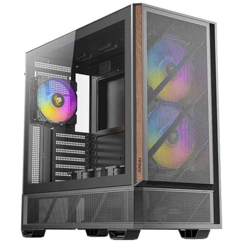 Antec 0-761345-10255-1 P30 ARGB, Midi Tower, PC, Negro, ATX, micro ATX, ITX, Acero, Plástico, Madera, Multi