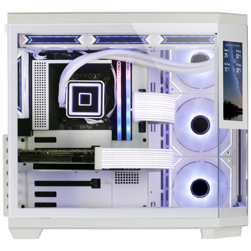Mars Gaming MC3TCORELCDW MC3TCORELCDW, Midi Tower, PC, Blanco, ATX, micro ATX, Mini-ITX, Vidrio templado, Juego