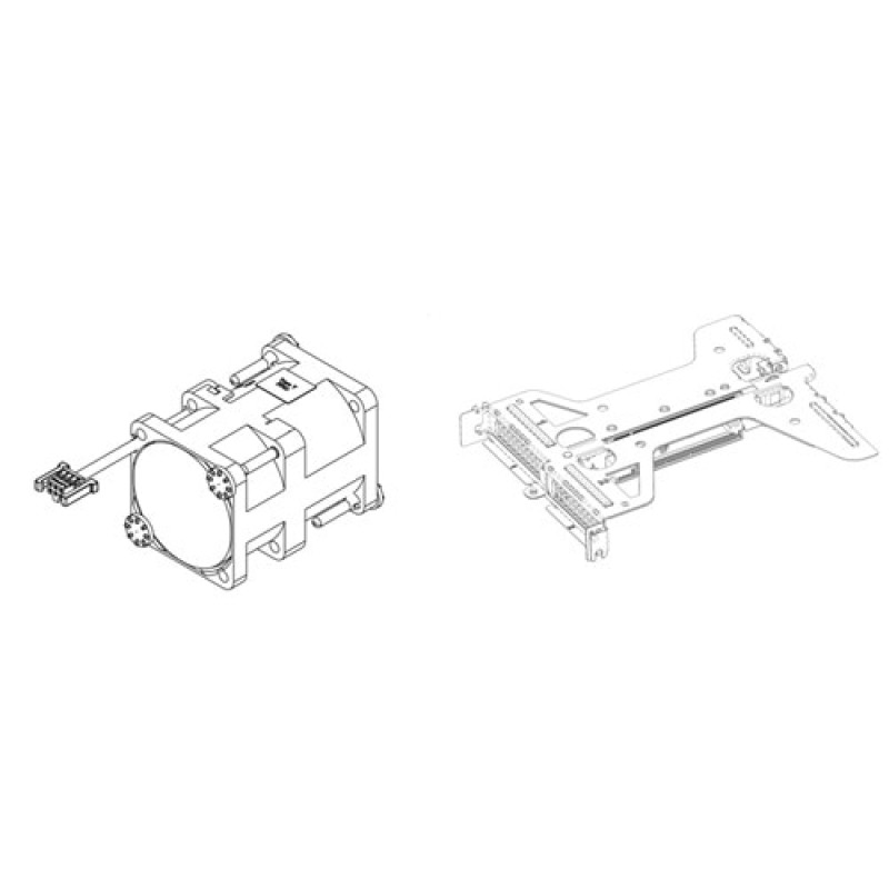 DELL 330-BCVV 330-BCVV, Kit de montaje, PowerEdge R360, Riser Config 2 Butterfly Gen4 Riser (x8/x8
