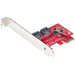 StarTech.com 2P6G-PCIE-SATA-CARD Tarjeta PCIe SATA - Tarjeta PCI Express Controladora de 2 Puertos SATA de 6Gbps - de Perfil