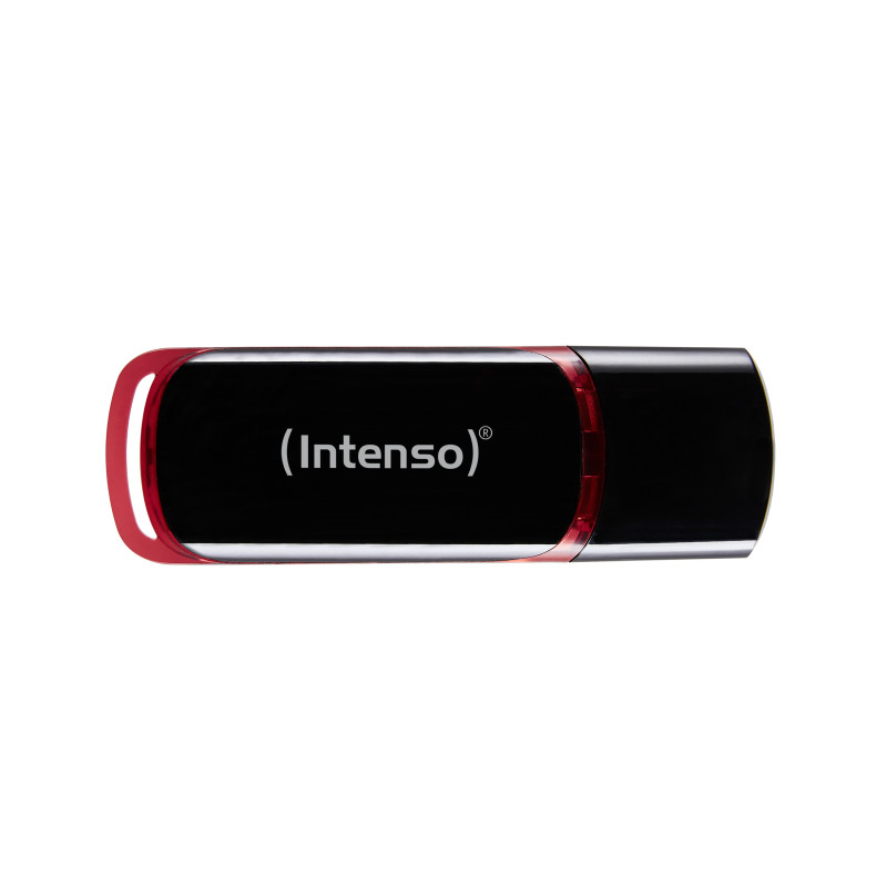 Intenso 3511490 64GB USB2.0, 64 GB, USB tipo A, 2.0, 28 MB/s, Tapa, Negro, Rojo