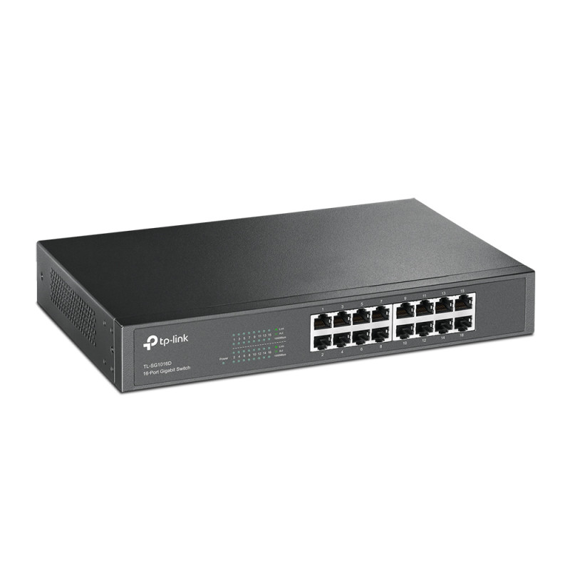TP-Link TL-SG1016D V7 TL-SG1016D, No administrado, Gigabit Ethernet (10/100/1000), Bidireccional completo (Full duplex),
