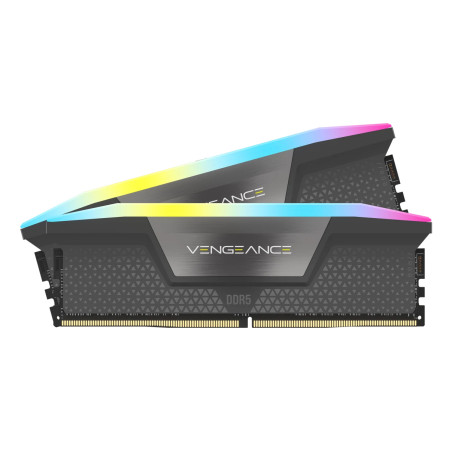 Corsair CMH32GX5M2B6000Z38 Vengeance RGB CMH32GX5M2B6000Z38, 32 GB, 2 x 16 GB, DDR5, 288-pin DIMM, Gris