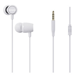 Aiwa ESTM-20WT ESTM-20WT, Alámbrico, 20 - 20000 Hz, Llamadas/Música/Deporte/Uso diario, 13 g, Auriculares, Blanco