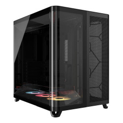 Corsair CC-9011318-WW AIR 5400 RS-R ARGB, Midi Tower, PC, Negro, ATX, EATX, micro ATX, Mini-ITX, Acero, Vidrio templado, Juego