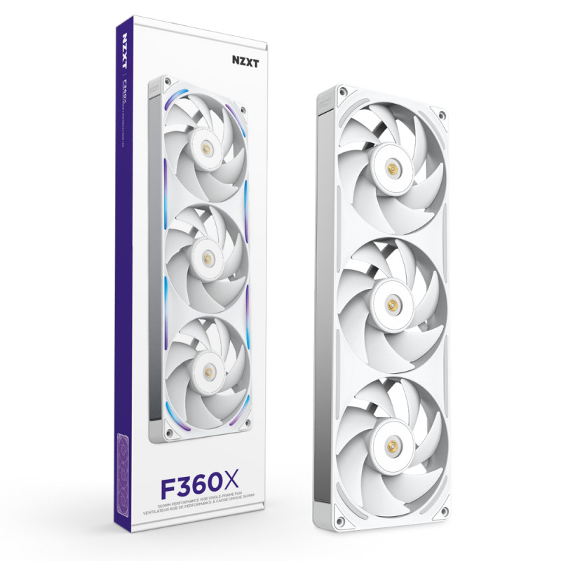 NZXT RF-U36PN-W1 F360X, Ventilador, 12 cm, Blanco