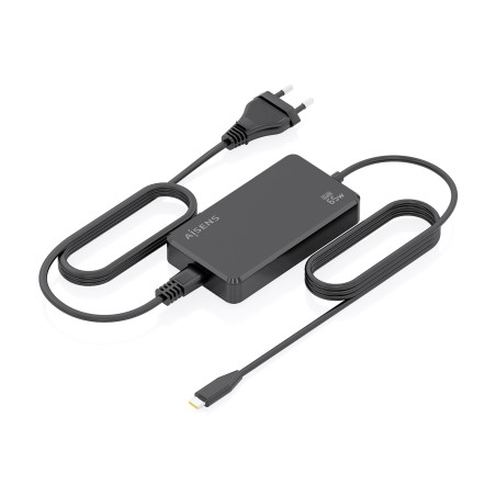 AISENS ASCH-1PD65D068-BK Cargador De Sobremesa GaN 65W PD3.0 1xUSB-C 1.8m, Negro, Universal, Interior, 110 - 240 V, 50 - 60 Hz,