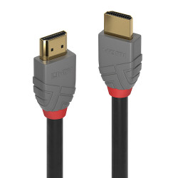 Lindy 36966 36966, 7,5 m, HDMI tipo A (Estándar), HDMI tipo A (Estándar), 3D, 10,2 Gbit/s, Negro, Gris