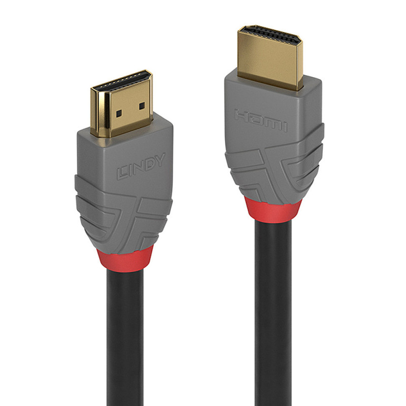 Lindy 36966 36966, 7,5 m, HDMI tipo A (Estándar), HDMI tipo A (Estándar), 3D, 10,2 Gbit/s, Negro, Gris