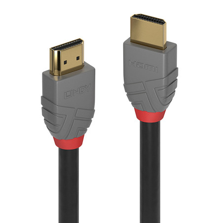 Lindy 36966 36966, 7,5 m, HDMI tipo A (Estándar), HDMI tipo A (Estándar), 3D, 10,2 Gbit/s, Negro, Gris
