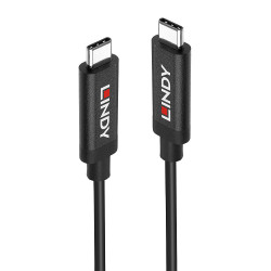 Lindy 43308 43308, 5 m, USB C, USB C, USB 3.2 Gen 2 (3.1 Gen 2), 10 Gbit/s, Negro
