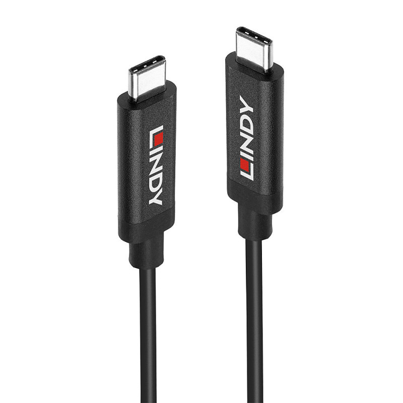 Lindy 43308 43308, 5 m, USB C, USB C, USB 3.2 Gen 2 (3.1 Gen 2), 10 Gbit/s, Negro
