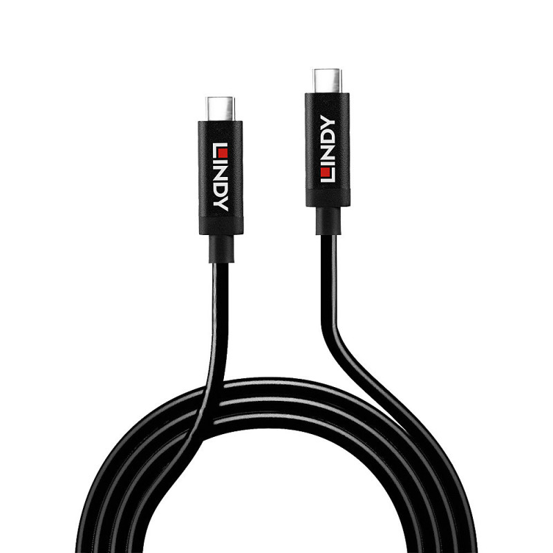 Lindy 43308 43308, 5 m, USB C, USB C, USB 3.2 Gen 2 (3.1 Gen 2), 10 Gbit/s, Negro