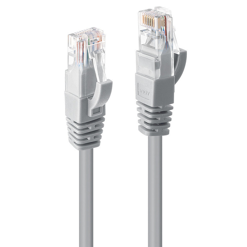Lindy 48002 48002, 1 m, Cat6, U/UTP (UTP), RJ-45, RJ-45, Gris