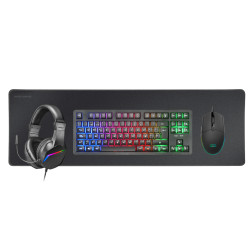 Mars Gaming MCPRGB3ES MCP-RGB3, Pack Gaming Teclado Fixed RGB + Ratón Gaming RGB Flow 3200 DPI + Auriculares Over-Ear RGB + 2