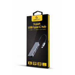 Gembird UHB-CM-CRU3P1U2P2-01 UHB-CM-CRU3P1U2P2-01, Alámbrico, USB 3.2 Gen 1 (3.1 Gen 1) Type-A, Plata, MicroSD (TransFlash),