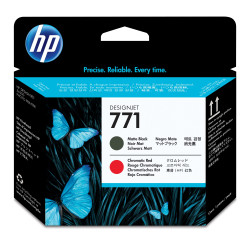 HP CE017A Cabezal de impresión DesignJet 771 negro mate/rojo cromático, Impresora fotográfica HP DesignJet serie Z6200,