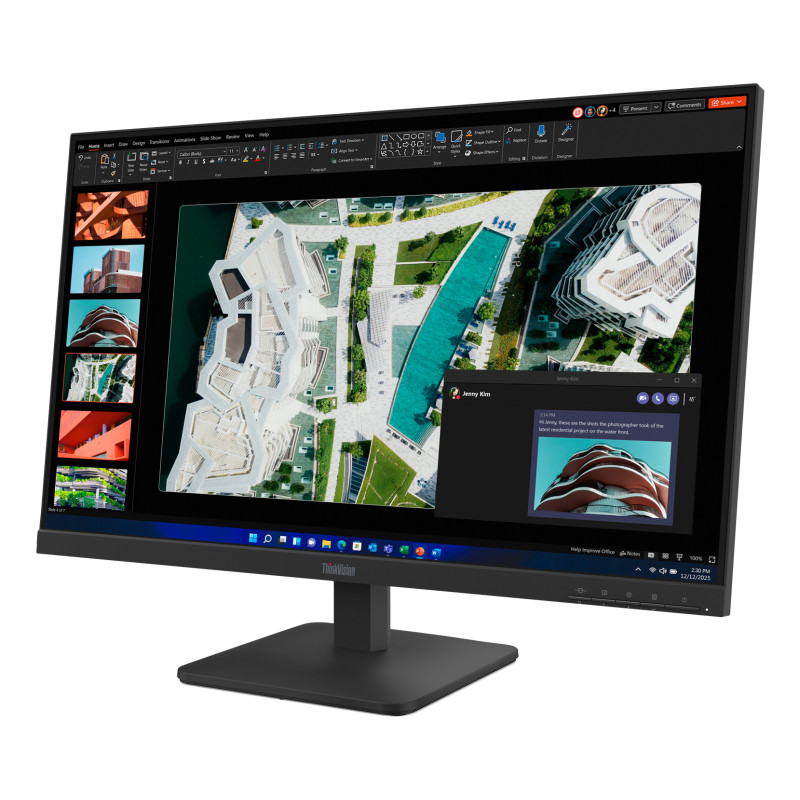 Lenovo 64BEKAT1EU ThinkVision S27-4e Monitor, 68,6 cm (27"), 1920 x 1080 Pixeles, Full HD, LCD, 6 ms, Negro