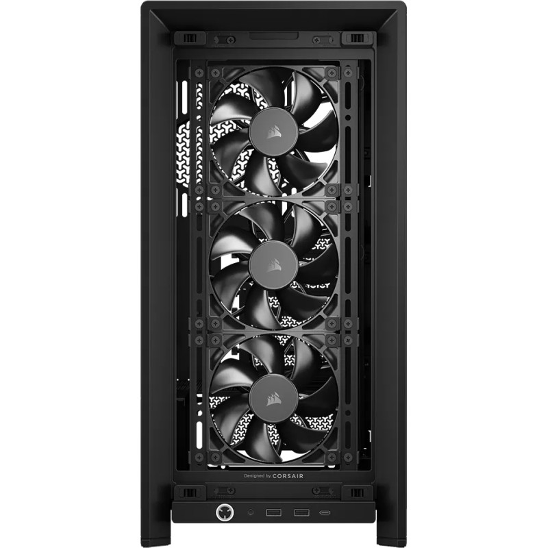 Corsair CC-9011312-WW FRAME 4000D RS, Midi Tower, PC, Negro, ATX, EATX, micro ATX, Mini-ITX, Plástico, Acero, Vidrio templado,