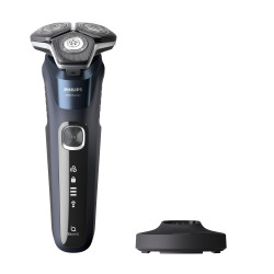 Philips S5885/25 SHAVER Series 5000 S5885/25 Afeitadora eléctrica Seco y Mojado, Máquina de afeitar de rotación, Azul,