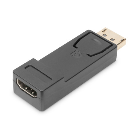 Digitus DB-340602-000-S Adaptador DisplayPort, DP, HDMI Type A, Negro
