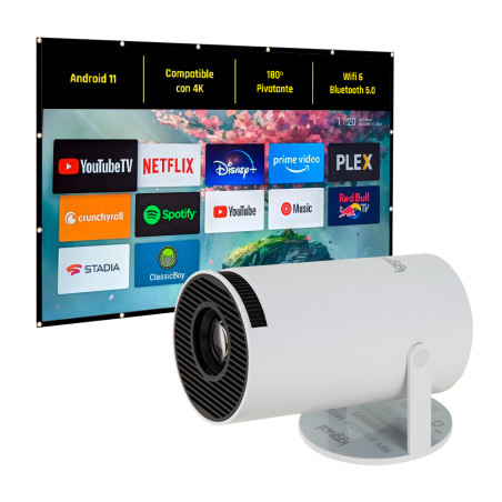 iggual IGG318973+IGG18133 MP720p + ECO-COST 100", 120 lúmenes ANSI, 720p (1280x720), 2000:1, 16:9, 1016 - 3810 mm (40 - 150"),
