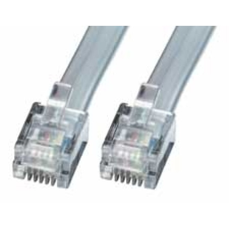 Lindy 34223 RJ-12 M/M 2.0m, 2 m, RJ-12, RJ-12, Macho, Macho, Gris