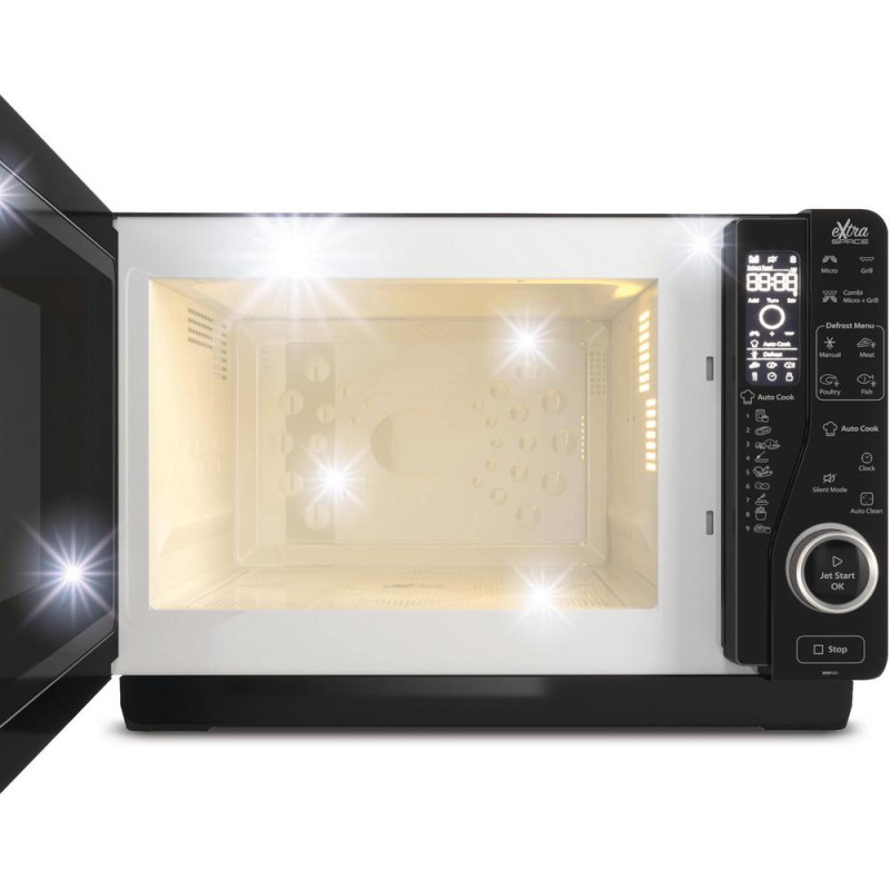 Whirlpool 858742199490 MWF421BL, Sobre superficie, Microondas combinado, 25 L, 800 W, Pantalla incorporada, LED