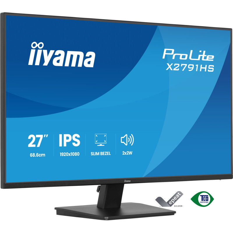iiyama X2791HS-B1 ProLite X2791HS-B1, 68,6 cm (27"), 1920 x 1080 Pixeles, Full HD, LED, Negro